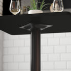 Flash Furniture – Pied de table de restaurant en fonte d’acier 22 x 22 po, base en X, colonne hauteur table 3 po de diam., noir-Structure en fonte