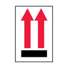 SPC Upward Arrow Red w/Black Line Label - 3" W x 4" L - 500 labels-Shipping label