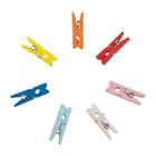 JAM Paper Wood Clip Clothes Pins - Small - 1" - Assorted - 40 Pack-Size: .875 inches