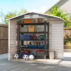 Outsunny 7' x 4' Outdoor Storage Shed-Apex roof design prevents water and snow build-up
