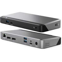 ALOGIC DX2 Dual 4K Display Universal Docking Station with 65W Power Delivery-Full Featured USB C Dock: The ALOGIC Dual 4K Display Universal Docking Station DX2 is designed to expand the capabilities of any laptop by introducing a wide variety of connectivity options such as 2 x DisplayPort (DP1.4/DP++), 1 x USB C 3.1 Gen 2 (10G) BC 1.2 and Apple Charging Support, 1 x USB A 3.1 Gen 1 (5G) BC 1.2 and Apple Charging Support, 2 x USB A 3.1 Gen1 (5G), 1 x 3.5mm TRRS Audio / Microphone Jack, 1 x RJ45 Ethernet 1Gb