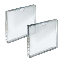 Azar - Porte-cartes de bureau/comptoir à chargement par le haut en acrylique - Transparent - Paquet de 2 (104555-2PK)-Vendu en paquets de 2