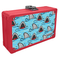 Vaultz Pencil Box - Sharks-Great for school supplies or small valuables like cash, cell phone, etc.