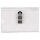 JAM Paper - Étiquettes Porte-Nom en Plastique avec Crochet à Pince - 3 5/8 x 2 1/4 - Transparent - Paquet de 24-Quantité : 24 étiquettes par paquet