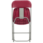 Flash Furniture HERCULES Series Premium Red Plastic Folding Chair - 10 Pack-Dry assisting drain holes