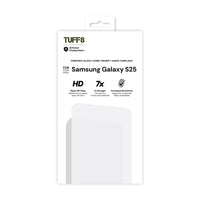 TUFF8 9H-rated Tempered Glass Screen Protection for Samsung Galaxy S25 -9H hardness for scratch resistance