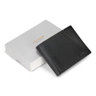 Champs Iconic Leather Center Wing Wallet - Black/Black-9 Credit card slots