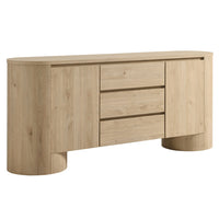 Modway Duval 71" Rounded Sideboard Storage Cabinet - Hickory Frost-Versatile Storage Cabinet
