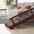 PawHut 49" L Wooden Large Dog Ramp - Brown-Colour: Brown and grey 