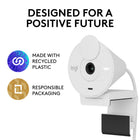 Logitech Brio 300 Full HD Webcam with Privacy Shutter & Noise Reduction Mic - White-This product has been certified to meet Google's compatibility standards, Google is not responsible for the operation of this product or its compliance with safety requirements