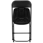 Flash Furniture HERCULES Series Premium Plastic Folding Chair - Black - 10 Pack-Dry assisting drain holes