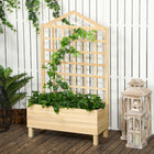Outsunny Raised Garden Bed for Outdoor Plants-Made from robust fir wood
