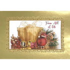 Rosedale Christmas Greeting Cards/Envelopes - 5-1/2" x 8" - From All - Gold - 12 Pack-Premium quality greeting cards