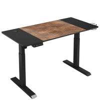 LjubLjana 53" Electric Height Adjustable Sit-Stand Desk - Wood/Black-Sturdy 4-Part Top Design - This space-efficient 53.5" x 23.6" table will easily fit into your office area while still providing ample space for a variety of monitor and laptop setups along with important work materials, supplies, and decor