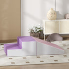 Soozier Toddler Climb and Crawl Activity Soft Play Foam Blocks 2-Piece Set - Purple-Designed to let infants and toddlers climb, crawl, explore and slide 