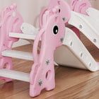 Qaba - Toboggan 3 en 1 pour enfants avec grimpeur et panier de basket - rose-La pédale antidérapante et la hauteur appropriée du repose-pied améliorent la sécurité 