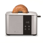 Salton - Grille-pain compte à rebours numérique en acier inoxydable - 2 tranches-Commandes tactiles faciles pour degré de brunissage, bagel, décongeler et annuler