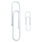 JAM Paper Combo Pack Colourful Paper Clips - Standard & Jumbo - White - 100 Pack & 75 Pack -Size: 1 inch (Standard/Regular) & 2 Inch (Jumbo) | Keep your stacks of paper organized with coloured paper clips