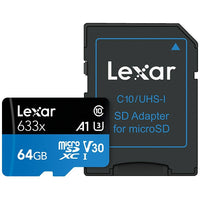 Lexar 64GB 633X CL10 Micro SDXC-Micro SDXC