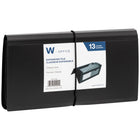Winnable - Classeur expansible en poly pour chèques - 13 pochettes - noir-Fermeture sécuritaire en Velcro