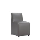 Manhattan Comfort - Lot de 2 chaises de salle à manger modernes Anna Square 48 cm en similicuir capitonné - Étain-Hauteur d’assise 19,69