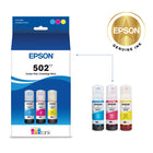 Epson T502 Dye Ink Bottle Combo Pack - Cyan/Magenta/Yellow-Save up to 80 percent with low-cost replacement ink bottles vs. ink cartridges