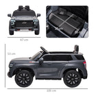 Aosom 12V Chevrolet Tahoe Kids Ride-On Car - Grey-12V 7Ah battery delivers up to 50 minutes of ride time on a full charge 