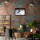 Jordan Kyrou St. Louis Blues Shooting - Framed Canvas - 31" x 22"-Officially licensed by the NHL and NHLPA