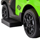 Aosom 3-in-1 Lamborghini Kids Ride-On Push Car - Green-Guardrails and push handle are both detachable 