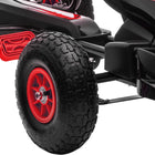 Aosom Kids Pedal Go Kart with Adjustable Seat and Shock Absorption - Red-3-position adjustable bucket seat 