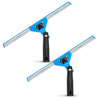 Gritt Commercial 14" Swivel Window Squeegee with Quick Release - 2 Pack-Streak-free window cleaning