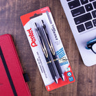 Pentel EnerGel Permanent Ink Pens - 0.5mm - Blue Ink - 2 Pack-Retractable Gel Pen