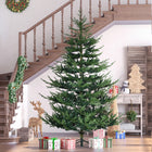 HOMCOM 7.5' Artificial Christmas Tree with Hinge Design - Green-Hinge construction/section design/branches being opened automatically for quick setup 