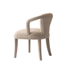 Manhattan Comfort Palmer 22.8" Mid-Century Modern Tweed Upholstered Dining Armchair - Gold Dust - Set of 2-Delivered to you Fully Assembled! No Assembly Required