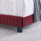 Modway Celine Channel Tufted Performance Velvet Full Bed - Maroon-Added Support Legs