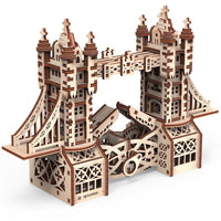 Mr.Playwood - Modèle STEM en bois 3D du pont de la tour - Lot de 226-Modèle STEM 3D écologique à assembler et personnaliser à l'école ou à la maison