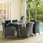 Modway Sojourn 59" Outdoor Patio Dining Table - Chocolate-Powder Coated Aluminum Frame