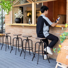 Homy Casa - Tabouret de comptoir/bar réglable en hauteur avec rotation - Naturel - Paquet de 2-Oui