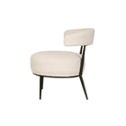 Brassex Caden Accent Chair - Cream-Splayed powder-coated legs