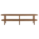 Modway Torus Oval Wood TV Stand - Walnut-Assembly Required