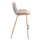 Zuo Desi Counter Stool - Beige/Gold - Set of 2-3 year limited warranty