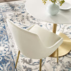 Modway Viscount Performance Velvet Dining Chairs - Gold/Ivory - 2 Pack-Dense Foam Padding
