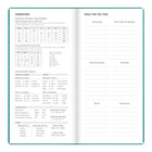 Letts - 2026 Agenda hebdomadaire Woodland - 6-7/8 po x 3-1/8 po - Vert - Multilingue-Planificateur mensuel avant chaque mois incluant les objectifs, les suivis, les tâches à faire et les dates importantes