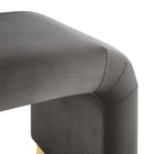 Modway - Koda Performance Velvet Tabouret en cascade - Brass Storm Grey-9
