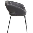 Flash Furniture Fusion Series Contemporary Leather Side Reception Chair - Grey-Grey LeatherSoft Upholstery