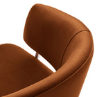 Modway Nella Upholstered Performance Velvet Dining Chair - Rust/Silver - 2 Pack-10