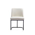Manhattan Comfort - Chaise de salle à manger moderne Serena 60 cm en similicuir crème-Chaise de salle à manger moderne pour salle à manger et bureau à domicile