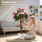 Outsunny 3' Decorative Artificial Rose Tree with Realistic Flowers - Pink-For indoor or outdoor use—great for homes, offices, and more 