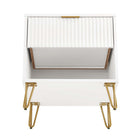 Manhattan Comfort DUMBO 20.07" Modern 1-Drawer Nightstand - White-10