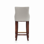 Manhattan Comfort Shubert 22.64" Modern Leatherette Upholstered Barstool - Light Grey - 2 Pack-Seat Height: 29.13 in